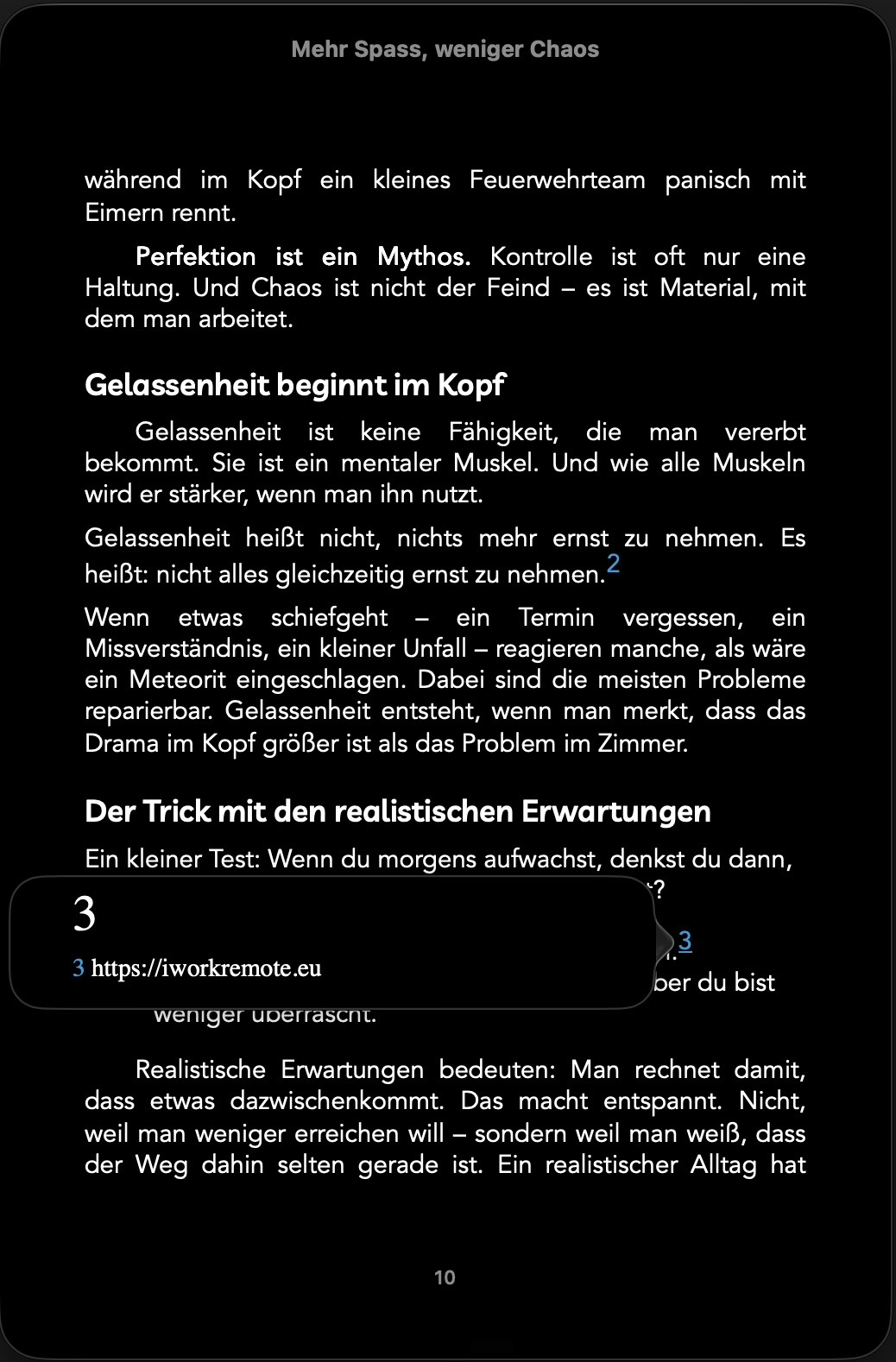 Screenshop von Popup 2 Fussnote