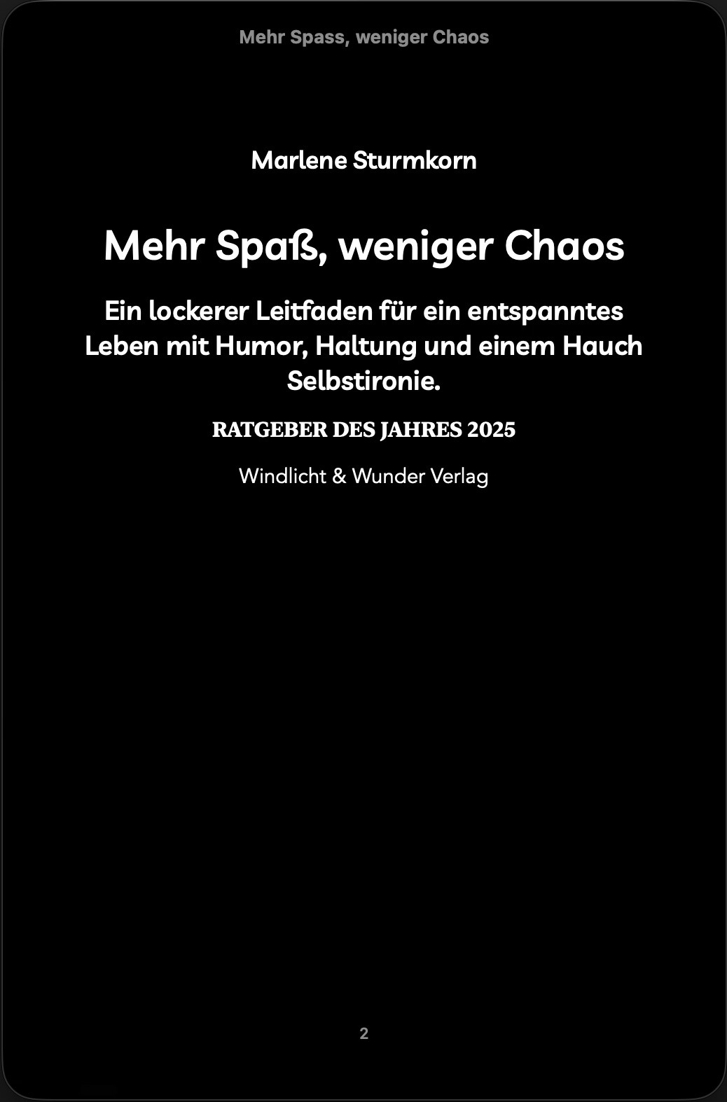 Screenshot von Titelblatt