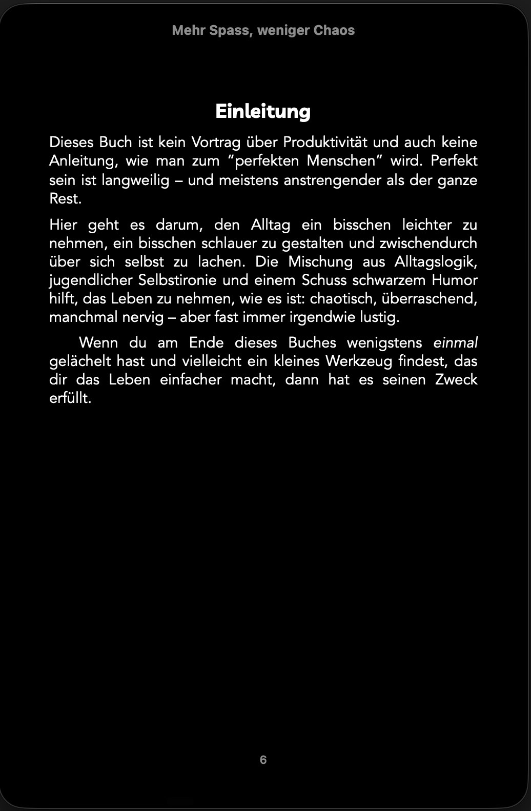 Screenshot der Einleitung im EPUB