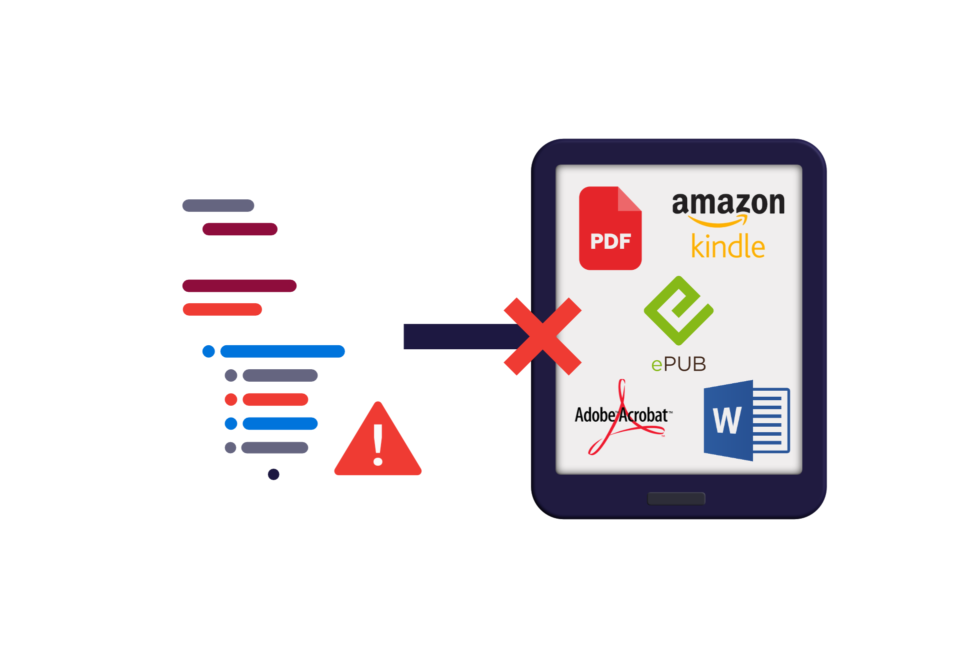 Grafik für Problem-Abschnitt. Wenn Dokumente technisch nicht funktionieren.