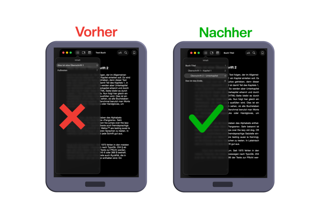 EPUB Reparatur und EPUB Fix Service bei Validierungsfehlern Amazon KDP, Apple Books, Tolino, Kobo und viele mehr.